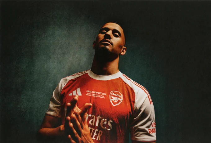 William Saliba looking focused.