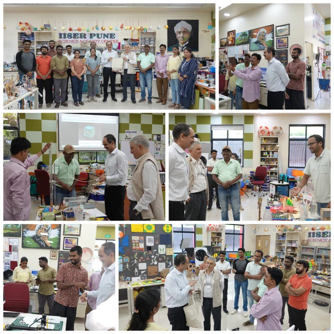 On May 29, 2026

We also demonstrated our activity-based pedagogical approach and various outreach programs designed for schools and students. 

The visit was accompanied by our Director, Prof. Sunil Bhagwat. We sincerely thank our Director sir for giving us this valuable opportunity to present our outreach initiatives and interact during the visit.

Shri. Sanjay Kirloskar ji visited the campus as the Chief Guest for the 13th Convocation Ceremony of the Institute, where he delivered the Convocation Address. 