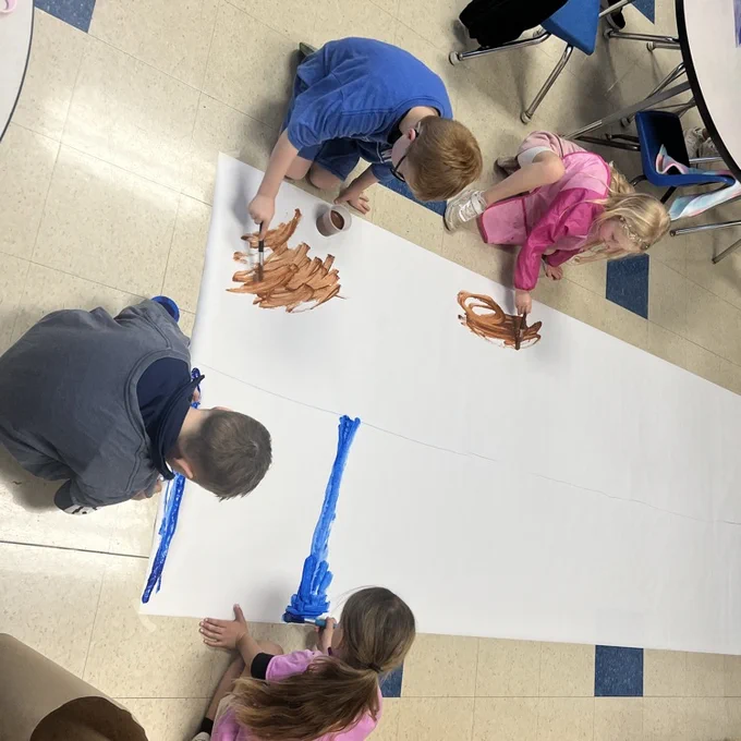 KRO was excited to start our biome mural today! 