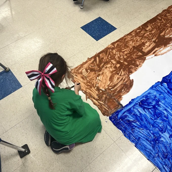 KRO was excited to start our biome mural today! 