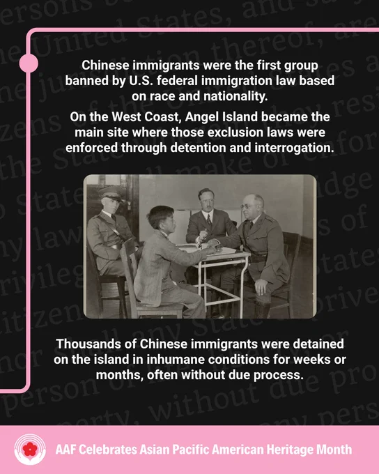 Chinese immigrants were the first group banned by U.S. federal immigration law based on race and nationality.
On the West Coast, Angel Island became the main site where those exclusion laws were enforced through detention and interrogation.
Thousands of Chinese immigrants were detained on the island in inhumane conditions for weeks or months, often without due process.
