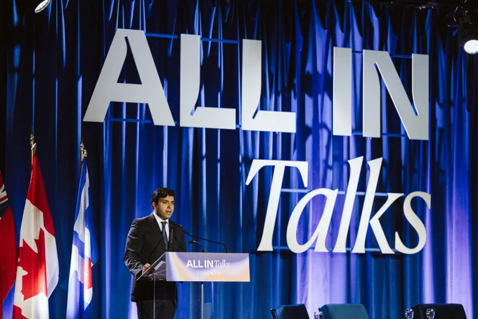 Parliamentary Secretary Noormohamed at ALL IN Talks Toronto.