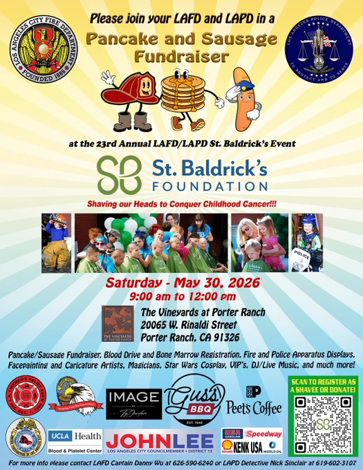 Flyer for St Baldricks event on May 30 2026