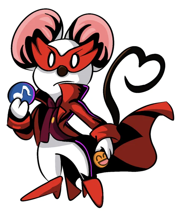 Ms. Mowz dressed and posing like Mina the Hollower