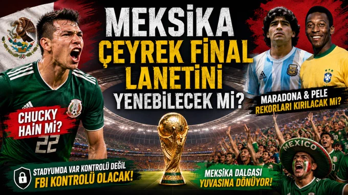 Meksika millî takımının kupa tarihindeki en büyük başarısı olan 1970 ve 1986 çeyrek final mücadelesi de ilginç bir şekilde kendi ev sahipliğinde düzenlediği turnuvalarda geldi.Bu kez ev sahibi olarak bu makus talihi Meksika değiştirebilecek mi? #meksika #fifa #woldcup2026