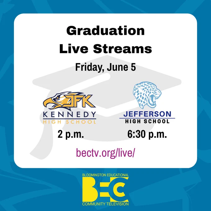 Graduation livestream graphic
