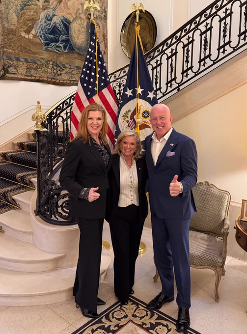 Left to right: Hon. Kirsten Davies, DoW CIO; Mrs. Marci McCarthy, Dir of External Engagements; Amb. Bill White, U.S. Ambassador to Belgium