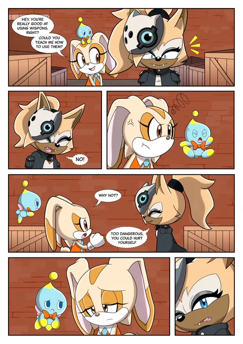 Cream gets upset when Whisper refuses to teach her how to use a wispon