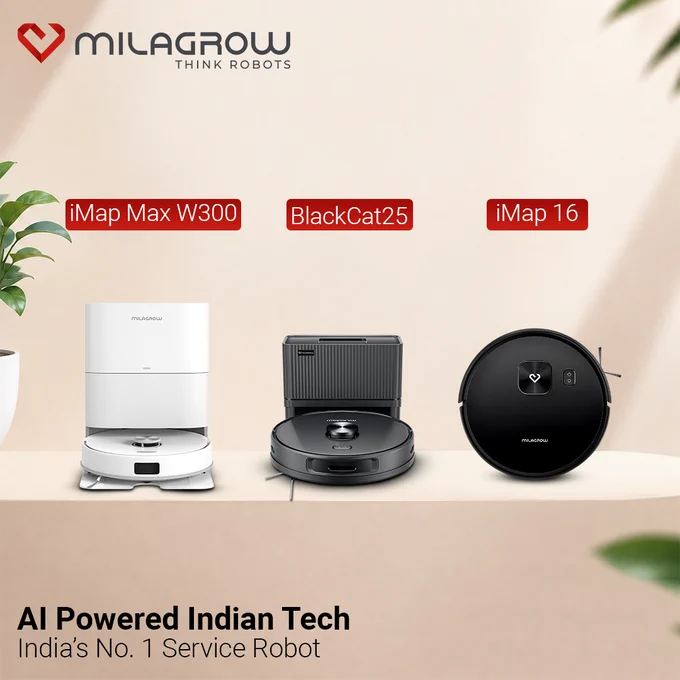 Powered by advanced AI and proudly built with Indian technology, Milagrow Robots delivers intelligent cleaning with India’s No.1 service experience.
Shop Now: https://zurl.co/JZogR