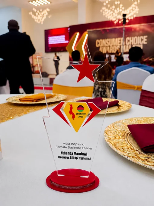 Nthanda Manduwi was awarded as the Most Inspiring Business Leader in Malawi, in celebration of her work leading her new deeptech startup: Q2 Systems.

Read more about the award, and her dedication of the award to her late mother, Captain Lonnie Constance Kalua-Manduwi: byntha.com/cca-2026
