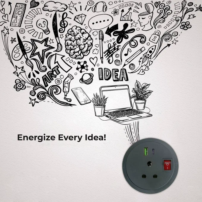 Plug in, power up, and energize every idea! ⚡ The MX Desktop Power Grommet Series is your all-in-one charging sidekick—packed with Universal & Indian sockets, wireless charging, and turbo USB-A 3.0 & USB-C ports. Whether you're hustling at home or conquering the office, this sleek powerhouse keeps your devices juiced and your ideas flowing! 🔋✨

Xplore more: https://rb.gy/ciaafh

#Powermanagement #Cablemanagement #Powerdistribution #Interiordesign #Architecturaldesign #Workspace #Wirelesscharging #MX 