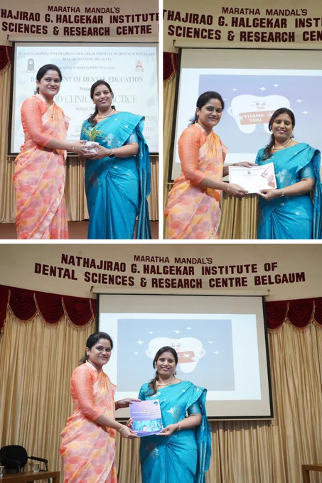 The Department of Dental Education (DDE) Cell of our institution successfully organized a Faculty Development Programme on Good Clinical Practice (GCP) on 27th April 2026, reinforcing the importance of ethical and quality standards in clinical research and practice.

We were privileged to host Dr. Jessica Monteiro, a distinguished expert in clinical research and medical ethics, as the Guest Speaker. Dr. Monteiro delivered an insightful session on Understanding Good Clinical Practice: A Guide to Ethical Clinical Trials and A Comprehensive Guide to ICH Guidelines, covering key aspects such as patient safety, data integrity, informed consent, and protocol compliance.

The programme commenced with a welcome address by Dr. Viplavi C, who emphasized the significance of adhering to globally accepted clinical standards. Through real-world examples, current regulatory updates, and practical perspectives, Dr. Jessica Monteiro provided valuable insights into the evolving landscape of clinical res