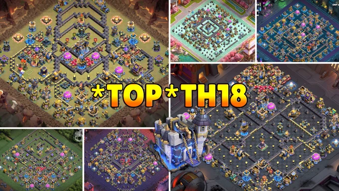 Top 10 TH18 Clan War Base Layouts for Clash of Clans For June 2026