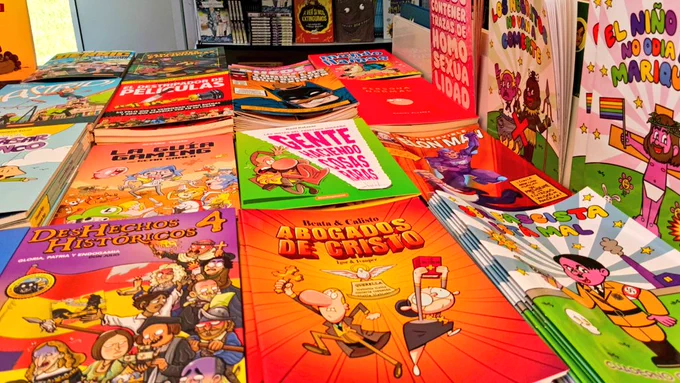 Caseta de Fandogamia en la Feria del Libro de Madrid.