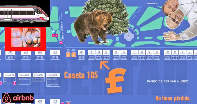 Plano de la Feria del Libro de Madrid.