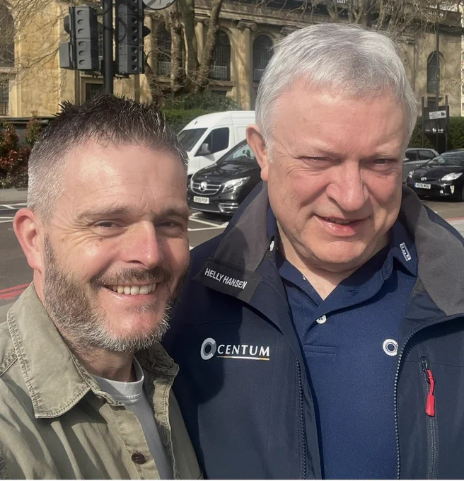 Robbie selfie with Patsy McGlone