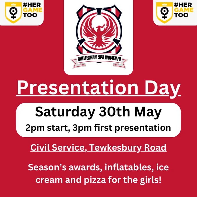 CSWFC presentation day details.