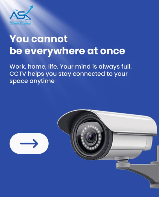 𝗦𝘁𝗮𝘆 𝗖𝗼𝗻𝗻𝗲𝗰𝘁𝗲𝗱 𝗧𝗼 𝗬𝗼𝘂𝗿 𝗦𝗽𝗮𝗰𝗲 𝗔𝗻𝘆𝘁𝗶𝗺𝗲 𝗔𝗻𝘆𝘄𝗵𝗲𝗿𝗲

Life gets busy, but CCTV helps keep your home, office or shop within reach anytime. Check live updates directly from your phone and stay informed wherever you are.

➡️ Monitor your space in real time
➡️ Reduce daily worries and second guessing
➡️ Professional installation for reliable performance

Message us to get started with a CCTV setup designed for your space and budget.

Call or WhatsApp Us on:
https://wa.me/918080508939 

#SmartIntercom #CCTV #SecurityTech #DigitalSecurity #HomeSafety #IntercomSystem #GoaBusiness #GoaTech #NorthGoa #Mapusa #TheAskSystems #ITSolutions #ITSupport #NetworkSolutions #CCTVInstallation #SecuritySolutions #DigitalGoa #GoaServices #GoaEntrepreneurs #GoaCompanies #GoaStartups #GoaIT #BusinessContinuity #TechMaintenance #AMCSolutions #SecurityCameras #HomeSecurityGoa #OfficeIT #ReliableIT #GoaUpdates