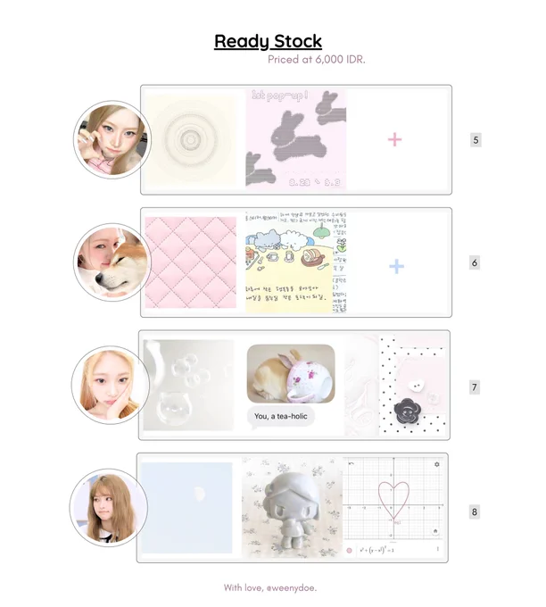 ouppy: 6,000/each
— pfp crafted in PNG format.

5. haum
6. yuha
7. stella
8. haum