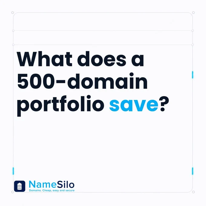 What does a 500-domain portfolio save?