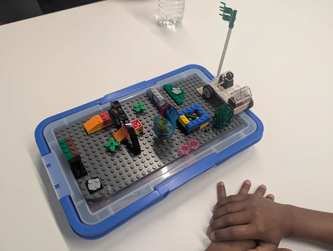 A LEGO interpretation of an ideal pet situation - a dream aquarium with a special water car for checking on the fish. And treasure in a secret chest, of course!