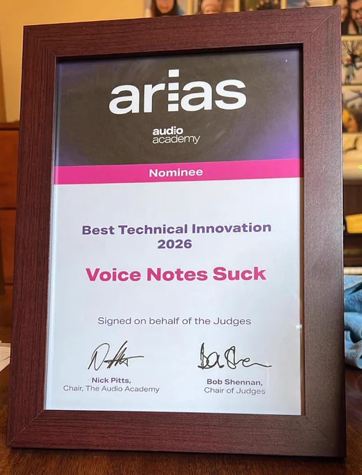 Our certificate, proudly framed and currently in the custody of Jay
