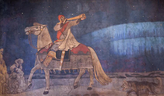 Illustrazione per il 'Kalevala' del pittore A. Gallén-Kallela