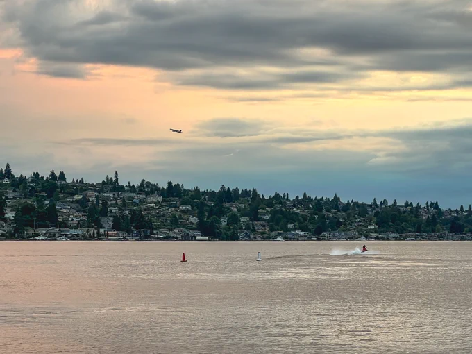 Lake Washington image showing a person doing water recreational activity