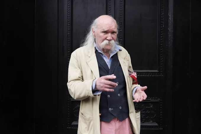The TV writer Peter McDougall pictured in the west end of Glasgow on 15th May 2026. Photograph by Colin Mearns