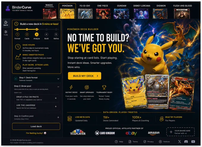 pokemon treatment for an auto deck building tool 