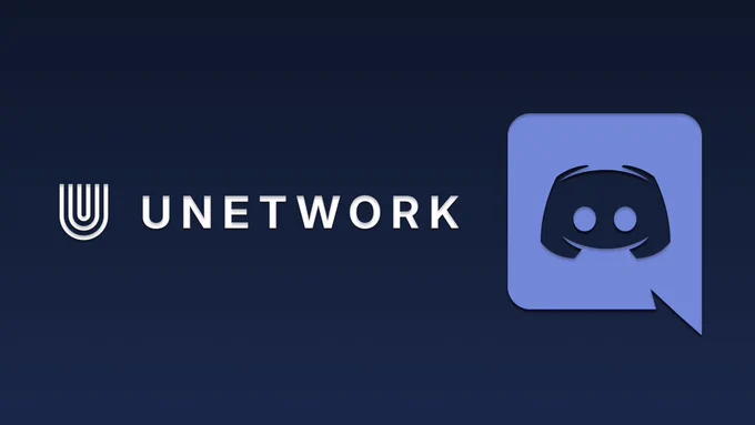 Unetwork Discord server launch announcement featuring the Unetwork logo and Discord icon on a dark blue background. The official Unetwork community hub is now live, providing a central platform for decentralized telecom network participants, UNO holders, node operators, and community members worldwide. The Discord server includes a public access layer with announcements, guides, resources, onboarding, documentation, and network updates, plus a verified UNO Operator layer with exclusive channels for node operator discussions, coordination, technical updates, and future UNO Holder Meetups. Dedicated channels for Scout & Runner tasks support community participation and ecosystem growth. Join the Unetwork Discord to connect with the global Unetwork community, access official information, engage with node operators, stay updated on network developments, and participate in the expanding decentralized telecommunications ecosystem. #Unetwork #UnityNetwork #UNO #NodeOperators #Web3Community 