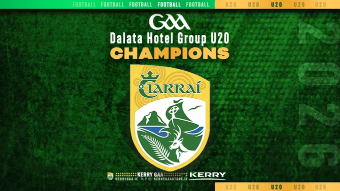 Kerry are 2026 Dalata Hotels Group All-Ireland U20 Football Champions! 