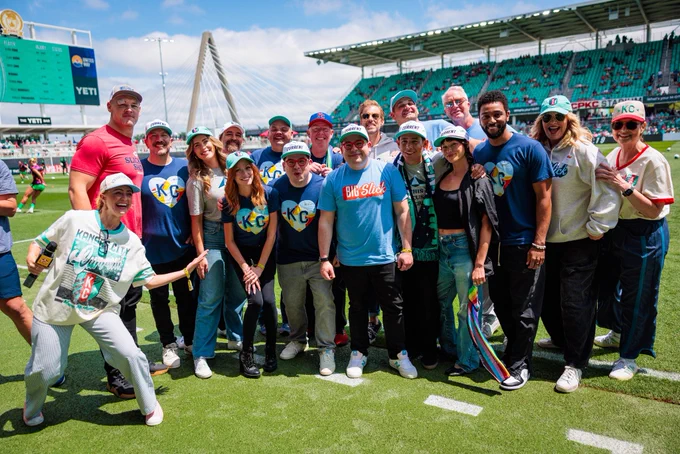 Group photo of Big Slick on the pitch