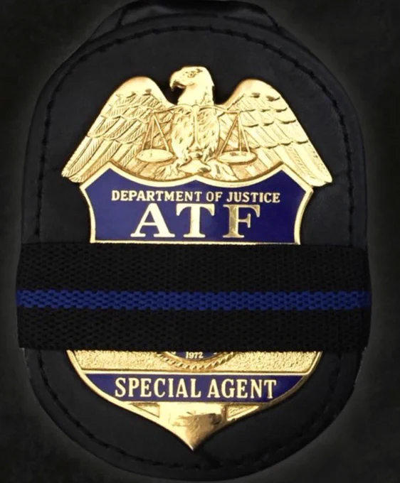 ATF badge and mourning band