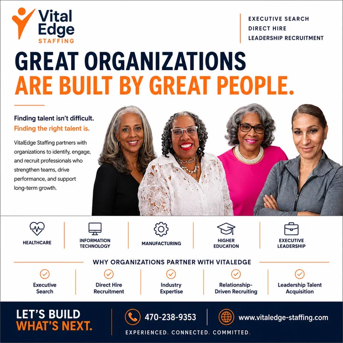 Every successful organization has one thing in common:
The right people.
At VitalEdge Staffing, we help organizations identify and recruit exceptional talent that drives results.

The Right People Change Everything.

#ExecutiveSearch #Hiring #Leadership #TalentAcquisition #Recruitment
