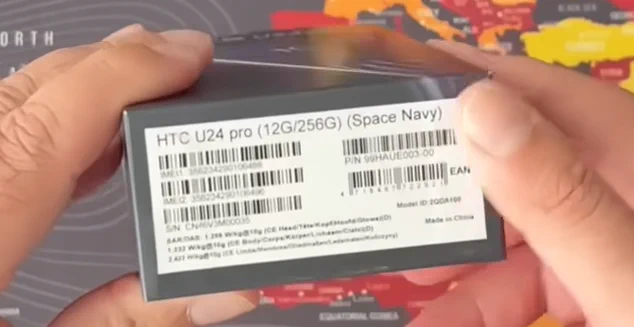 Screenshot from unboxing of HTC U24 Pro unit by Miky Ancona

https://www.youtube.com/watch?v=dwbVjaqbPaM