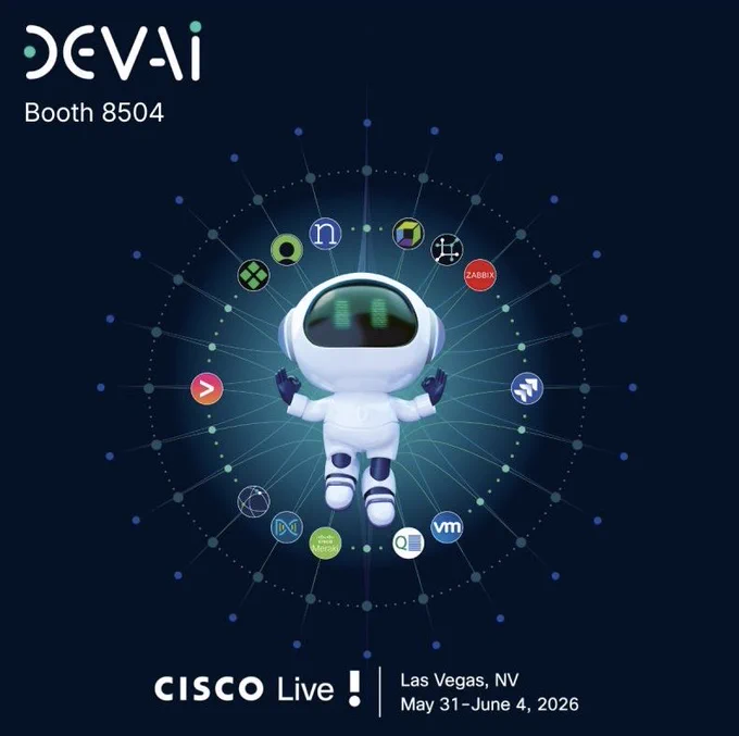 Image of Neo and just some of the enterprise IT tools we connect with. We are excited to meet you at #CiscoLive 2026 in Las Vegas! 🤖 

DevAI is the AI Engine for IT. Every IT Tool. Zero Data Silos.

At #CiscoLive, we're showing proven results: agentic AI running in production (across ServiceNow, vROps, Dynatrace, and more) reclaiming zombie hosts, and orchestrating patch waves across your entire infrastructure.
No duct tape. No data silos.

Want to set up a time to meet?  🗓️ 
🔗 https://lnkd.in/edk6uPub

#AIforIT #EnterpriseAI #ITOps #DevAI #EnterpriseIT