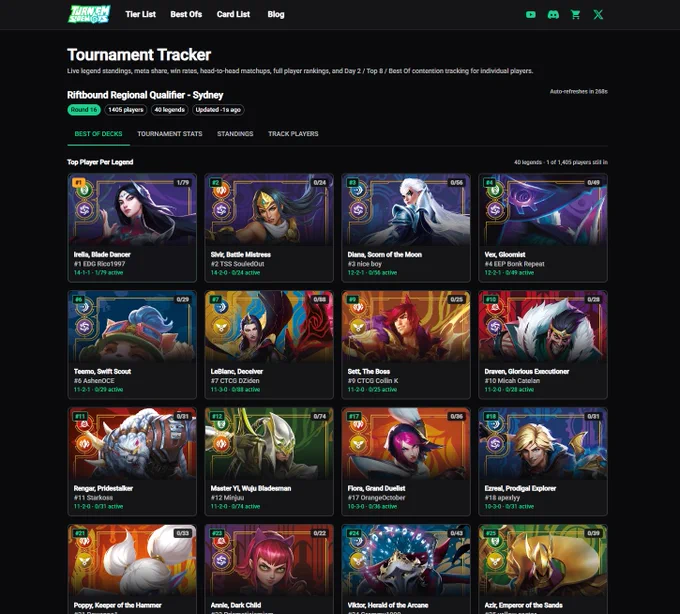 view current best-of decks