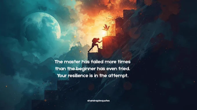 The master has failed more times than the beginner has even tried. Your resilience is in the attempt.