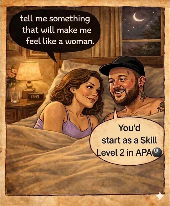 Funny Pucs  📸 🤣   - Sadly NOT true at times. There are very skilled female players 💯💯💯
#skill #set #pool 
#goplaypool 
#goplaypoolapp 