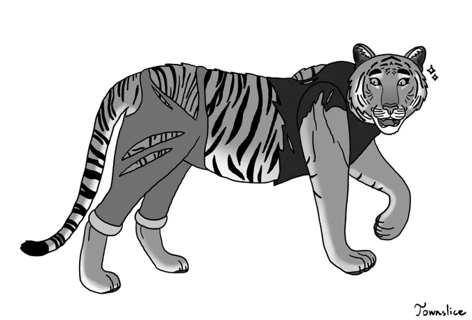 A familiar guy with curly hair (well, used to have curly hair) and bushy eyebrows look at his new feline body with delight. 

#TransforMAYtion #Transformation #TFEveryday #tf