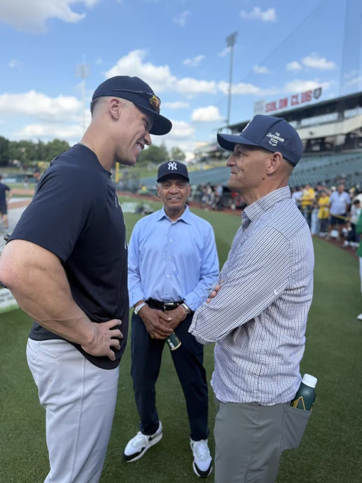 Mayor McCarty with Aaron Judge and Mr October