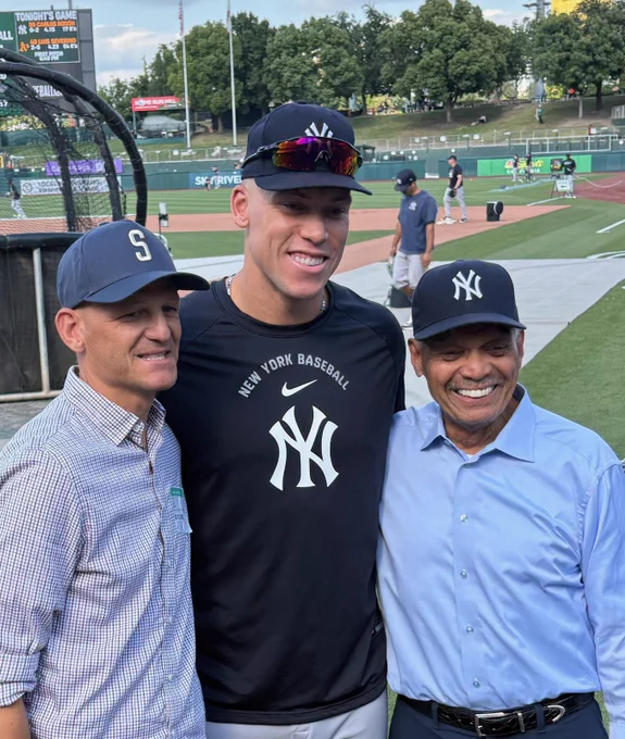 Mayor McCarty with Aaron Judge and Mr October