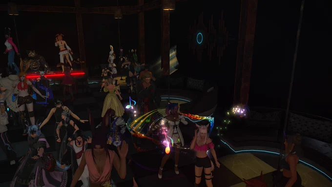 Losira dances on the crowded dance floor at Mystique