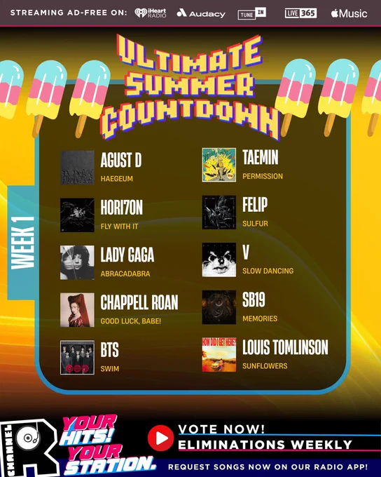 Ultimate Summer Countdown Week 1 Group 1