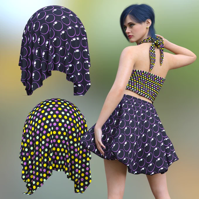 Bring a burst of playful charm to your renders with Bubble Bliss Fabric Iray Shaders. @renderosity 

https://www.renderosity.com/marketplace/products/171893/bubble-bliss-fabric-iray-shaders-mr

#Nelmi #Nelmi3D #Daz3D #MerchantResource #IrayShaders #DigitalFashion #3DArt #DazStudio #bubbles #3DTexturing #MarvelousDesigner #SubstancePainter #cgiart #textures