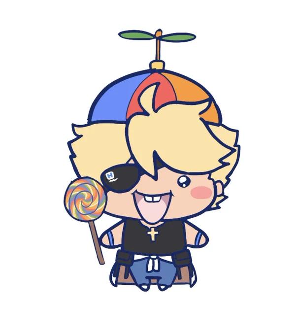 Goober Sin Kiske with his propeller hat and lollipop 