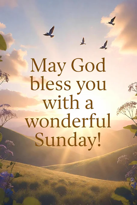 May God bless you with a wonderful Sunday!