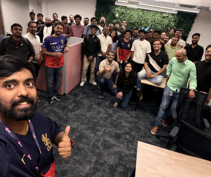 Post match group photo from the JioHotstar office after the IPL finals, 2026!