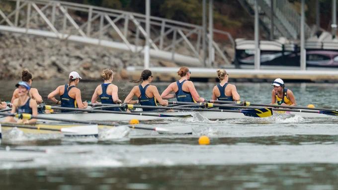 U-M 2V8 racing at NCAA Championships